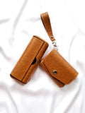 2 in 1 IQOS Iluma Prime Case "Orange Leather" - Do.Dreamss - Handmade Luxury Jewelry for Good Luck and Protection