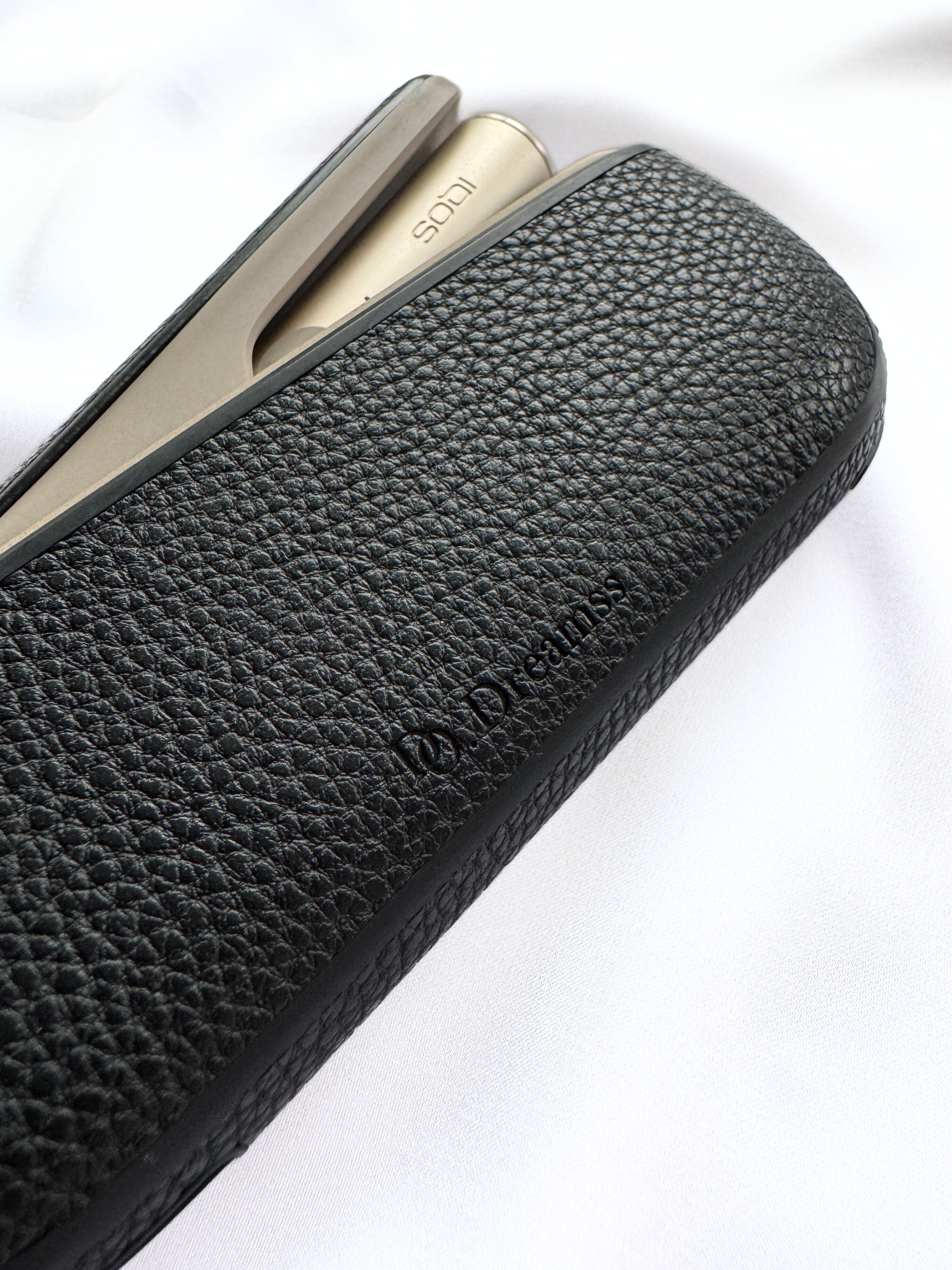 3 in 1 IQOS Iluma Case "Black Leather" - Do.Dreamss