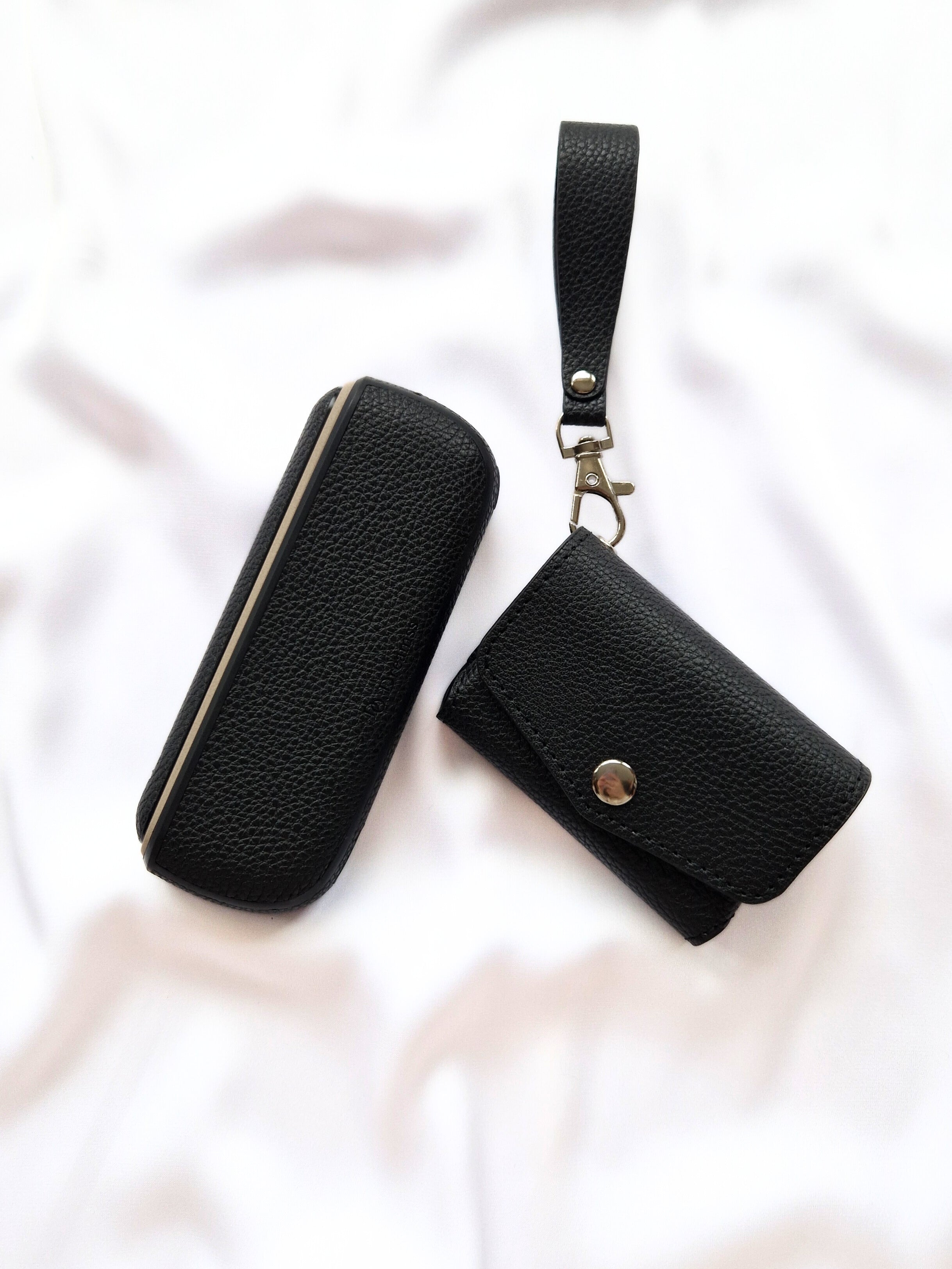 3 in 1 IQOS Iluma Case "Black Leather" - Do.Dreamss
