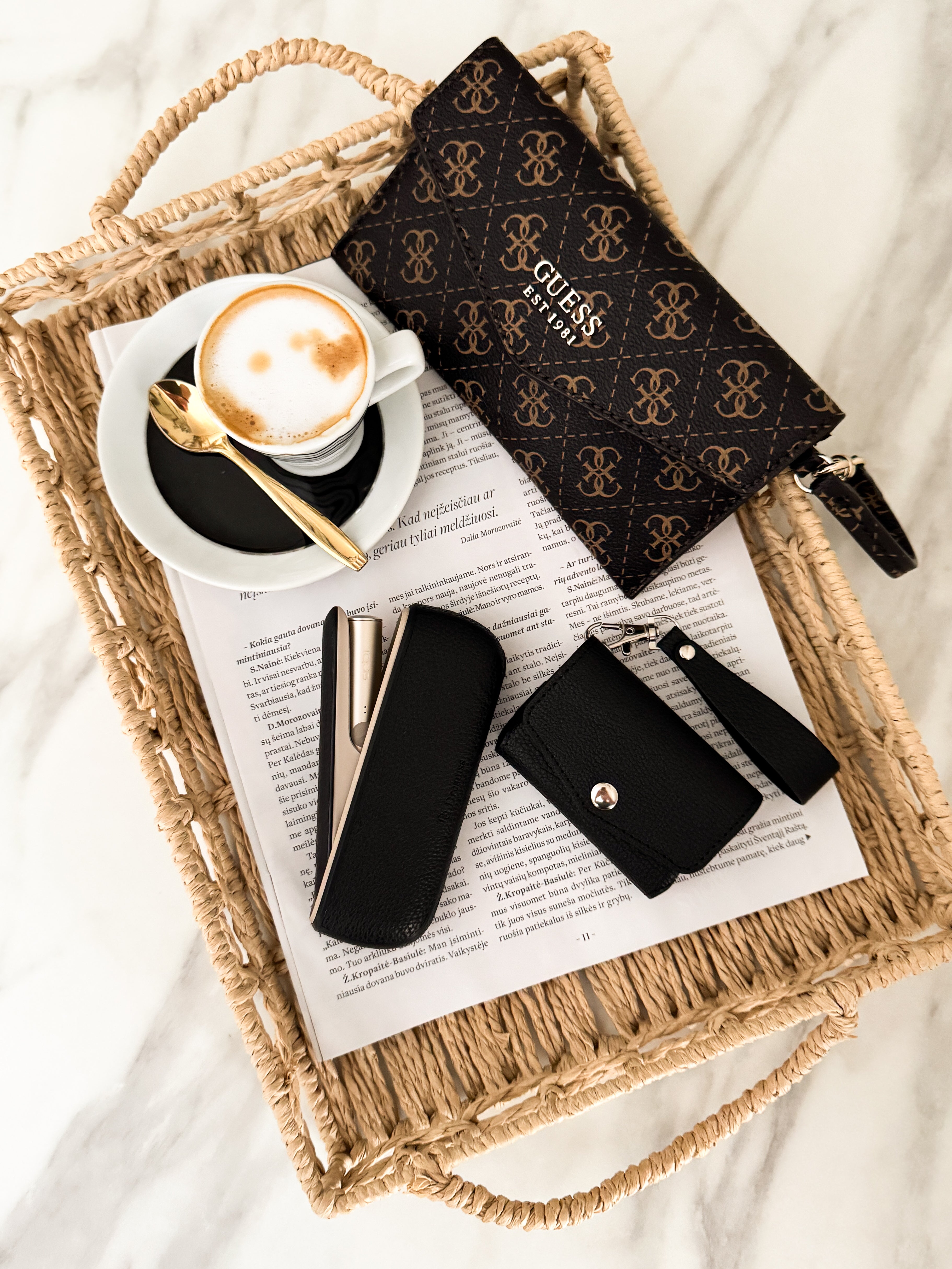 3 in 1 IQOS Iluma Case "Black Leather" - Do.Dreamss