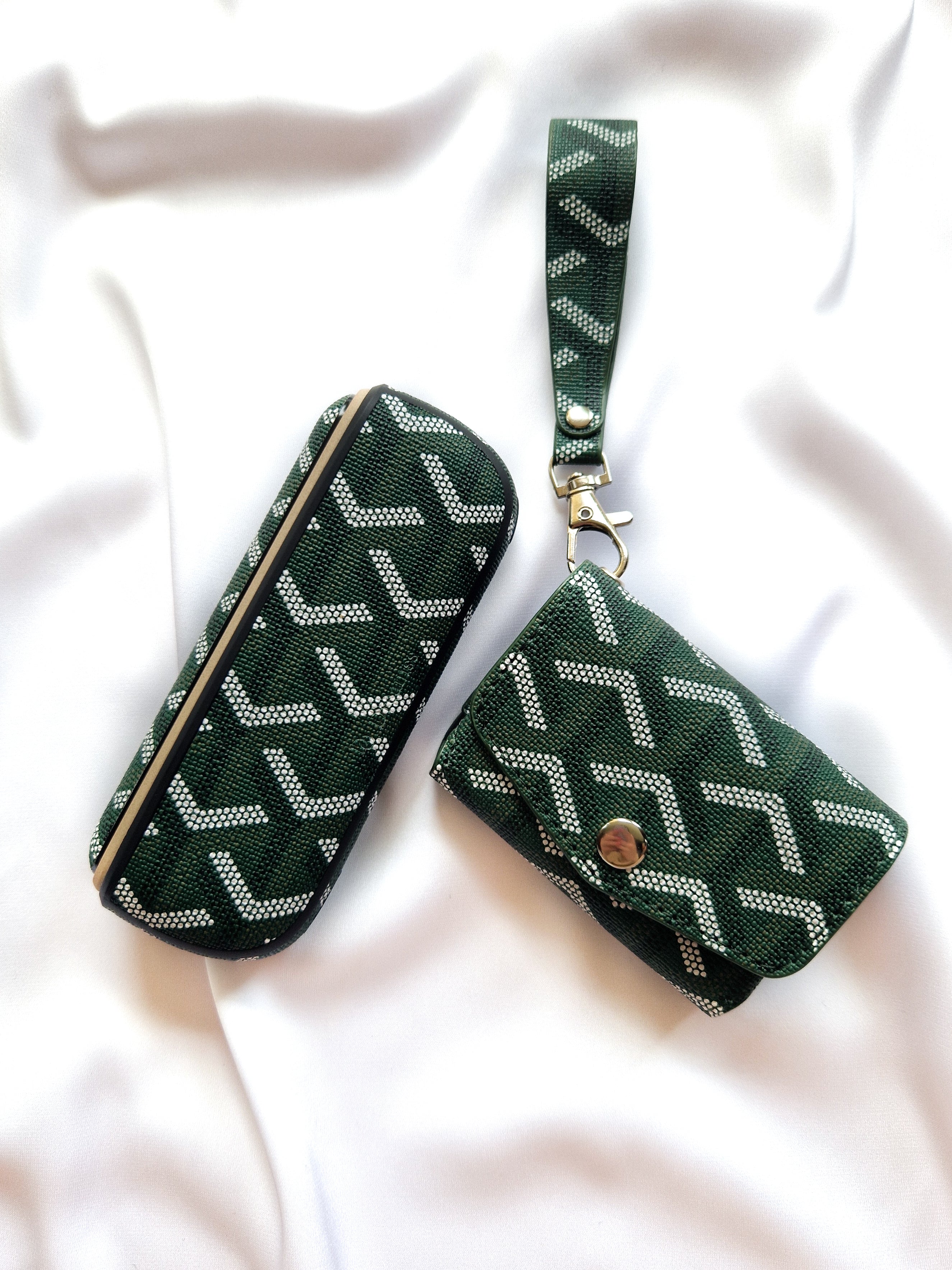 3 in 1 IQOS Iluma Case "Goyard Green" - Do.Dreamss