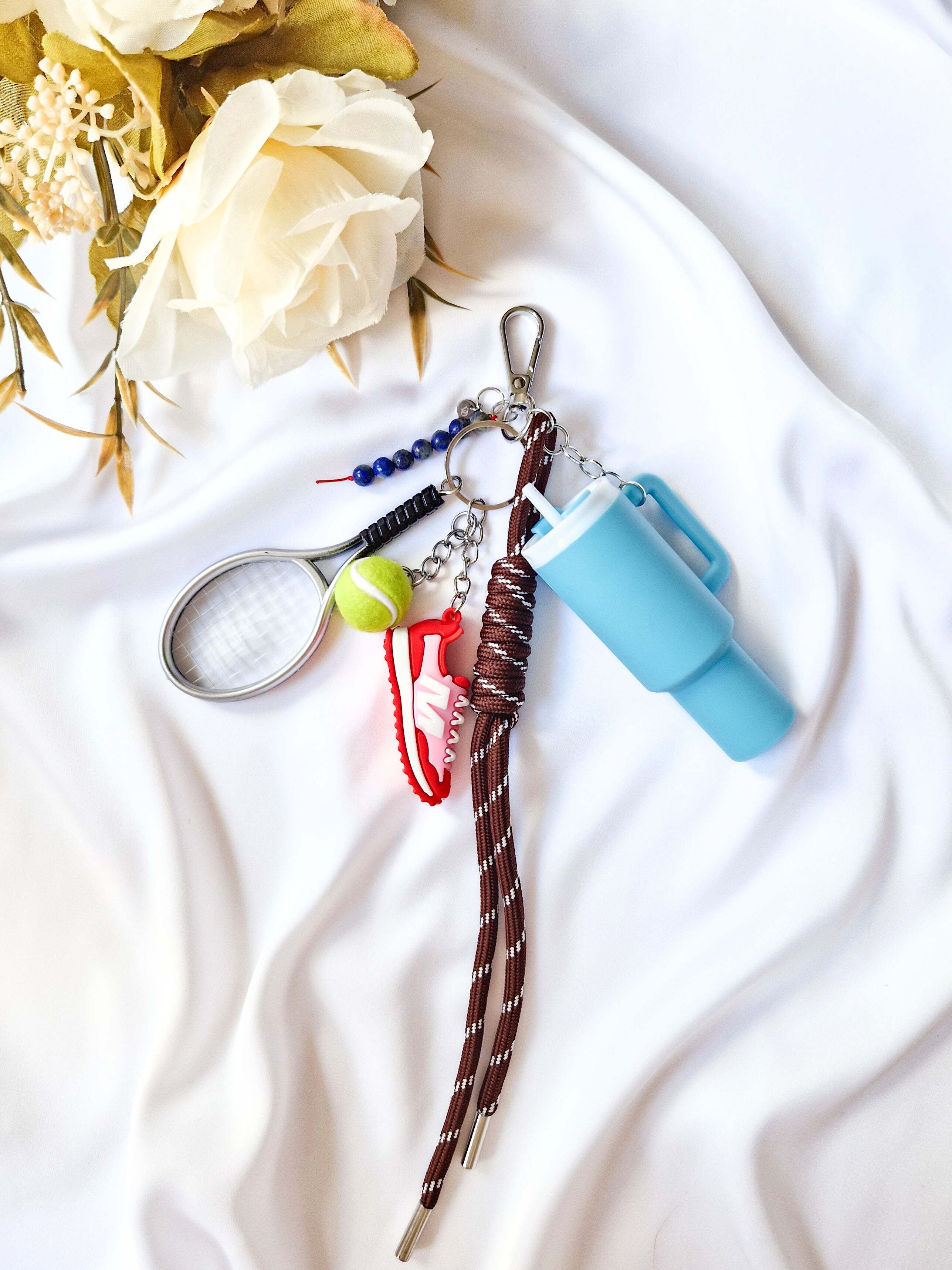 Good Luck Bag Charm "Tennis Drink" - Do.Dreamss - Handmade Luxury Jewelry for Good Luck and Protection