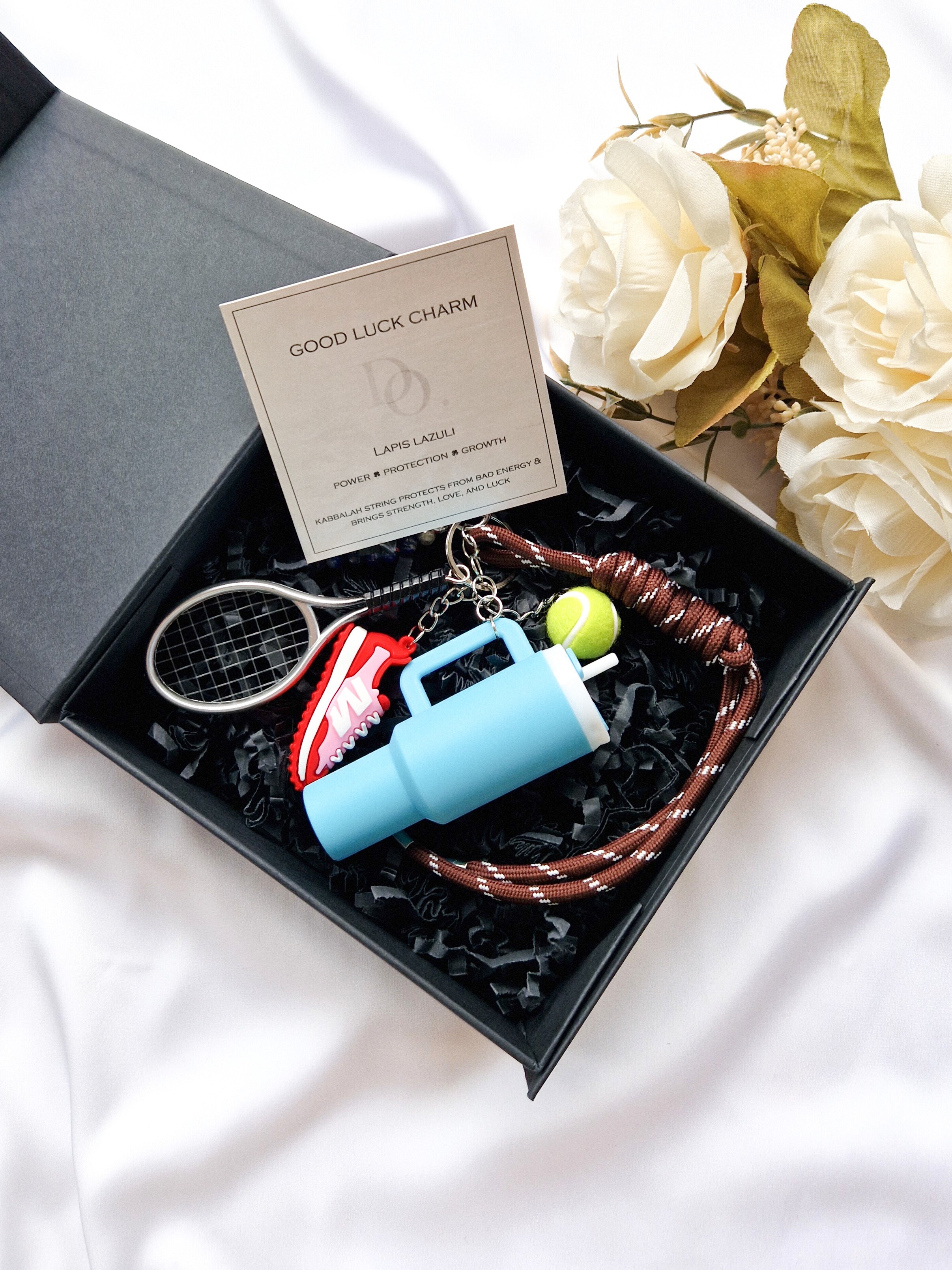 Good Luck Bag Charm "Tennis Drink" - Do.Dreamss - Handmade Luxury Jewelry for Good Luck and Protection