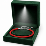 Red String Silver Bracelet