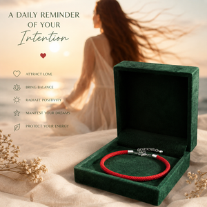 Red String Silver Bracelet