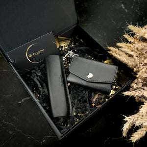 2 in 1 IQOS Iluma One Case "Black Leather" - Do.Dreamss - Handmade Luxury Jewelry for Good Luck and Protection