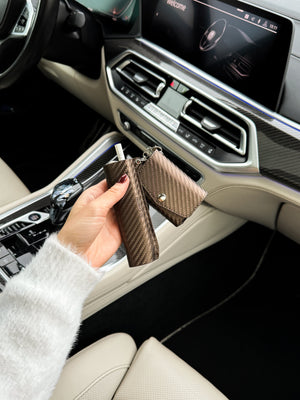 2 in 1 IQOS Iluma One Case "Brown Carbon" - Do.Dreamss - Handmade Luxury Jewelry for Good Luck and Protection