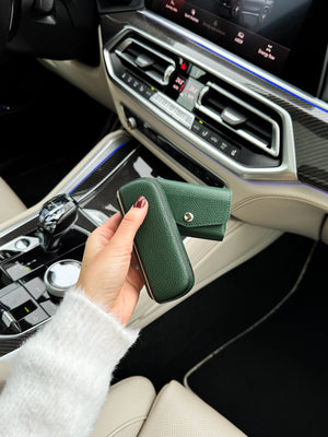 3 in 1 IQOS Iluma Case "Green Leather" - Do.Dreamss - Handmade Luxury Jewelry for Good Luck and Protection