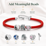 Red String Silver Bracelet
