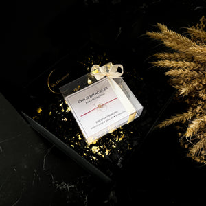 Children Gold Crown Zirconia Diamond Bracelet with Natural 100% Silk String - Do.Dreamss