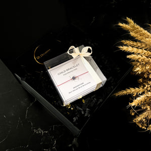 Children Moonstone & Gold Beads Bracelet with Natural 100% Silk String - Do.Dreamss