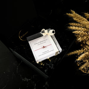 Children Tourmaline & Gold Beads Bracelet with Natural 100% Silk String - Do.Dreamss