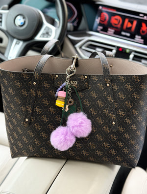 Good Luck Bag Charm "Fluffy Cherry" - Do.Dreamss - Handmade Luxury Jewelry for Good Luck and Protection